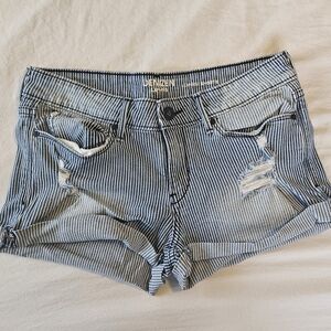 Denizen from Levi's Navy & White Pinstripe Denim Shorts
